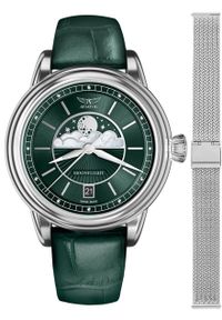 AVIATOR - Zegarek damski Aviator V.1.33.0.262.4-SET srebrny. Kolor: srebrny #1