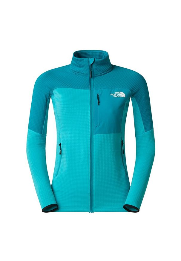 Kurtka damska The North Face Stormgap Power Grid 0A8G325A21 - niebieska. Kolor: niebieski. Materiał: elastan, materiał, poliester. Styl: klasyczny, wakacyjny