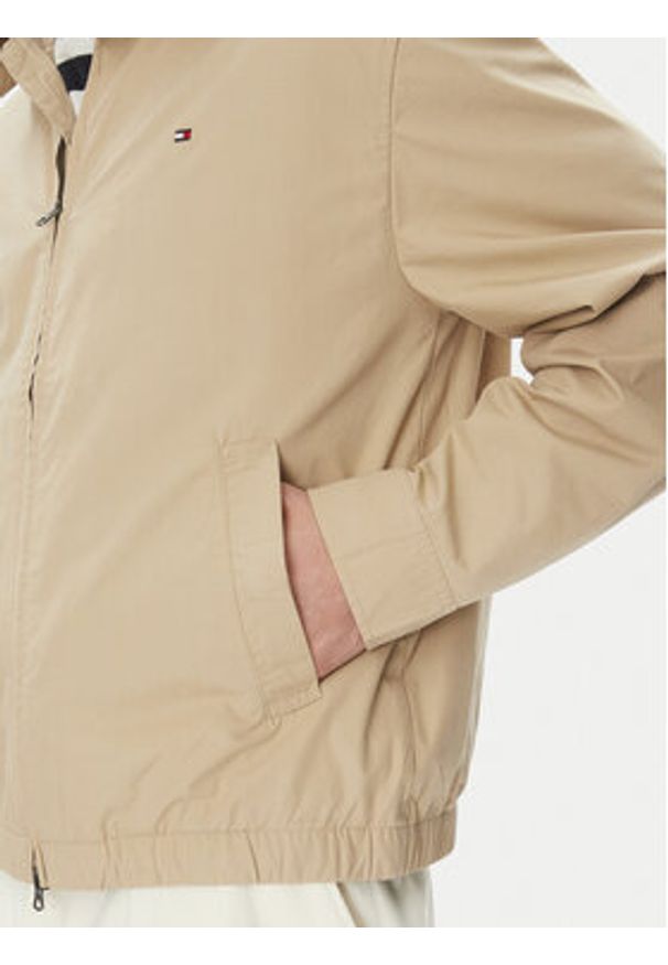 TOMMY HILFIGER - Tommy Hilfiger Kurtka przejściowa MW0MW38715 Beżowy Regular Fit. Kolor: beżowy. Materiał: bawełna