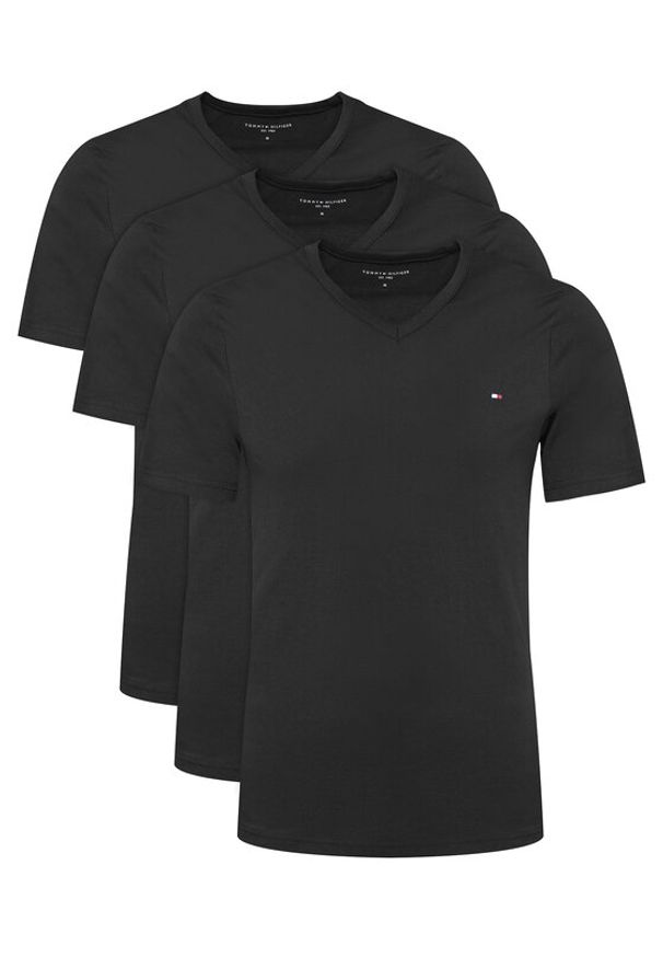 TOMMY HILFIGER - Tommy Hilfiger Komplet t-shirtów UM0UM03865 Czarny Regular Fit. Kolor: czarny. Materiał: bawełna