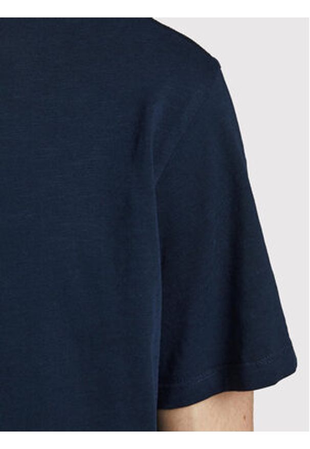Jack & Jones - Jack&Jones T-Shirt Basher 12182498 Granatowy Regular Fit. Kolor: niebieski. Materiał: bawełna