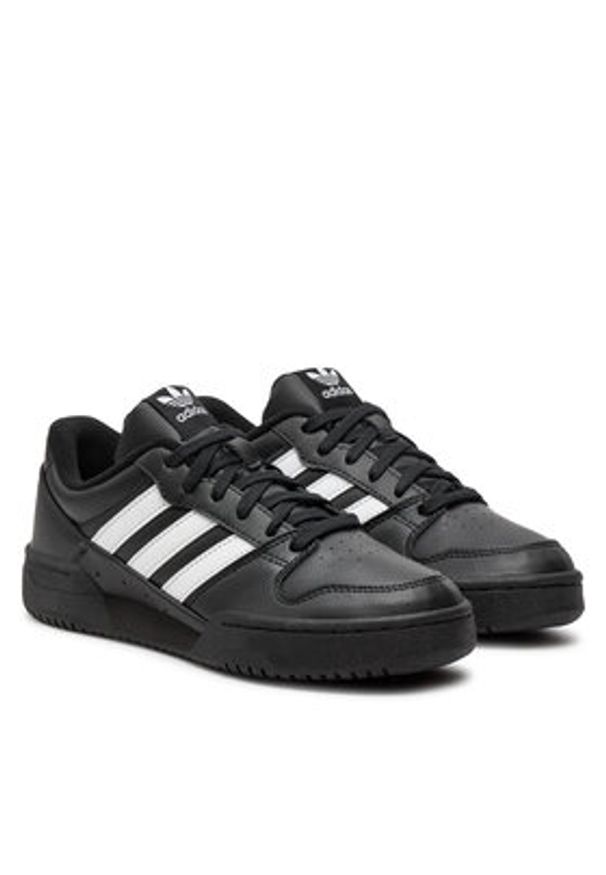 Adidas - adidas Sneakersy Team Court 2 Str J ID6630 Czarny. Kolor: czarny. Materiał: skóra