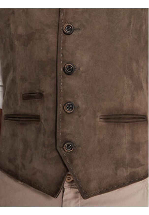 Milestone Kamizelka MSRenzo 531629 60480 Brązowy Regular Fit. Kolor: brązowy. Materiał: wełna, syntetyk