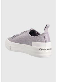 Calvin Klein Jeans tenisówki BOLD VULC FLATF LACE damskie kolor fioletowy YW0YW01039. Nosek buta: okrągły. Zapięcie: sznurówki. Kolor: fioletowy. Obcas: na platformie. Styl: klasyczny #4