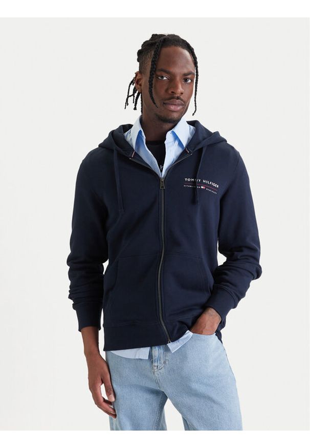 TOMMY HILFIGER - Tommy Hilfiger Bluza Brand Love MW0MW42462 Granatowy Regular Fit. Kolor: niebieski. Materiał: bawełna
