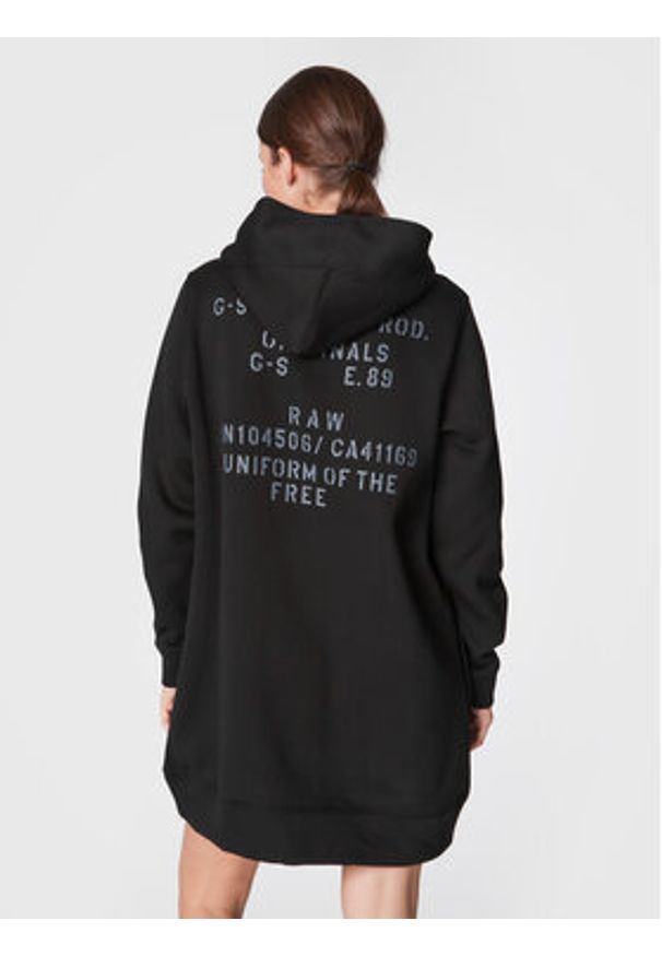 G-Star RAW - G-Star Raw Sukienka dzianinowa Multi D22277-A971-6484 Czarny Loose Fit. Kolor: czarny. Materiał: bawełna, dzianina