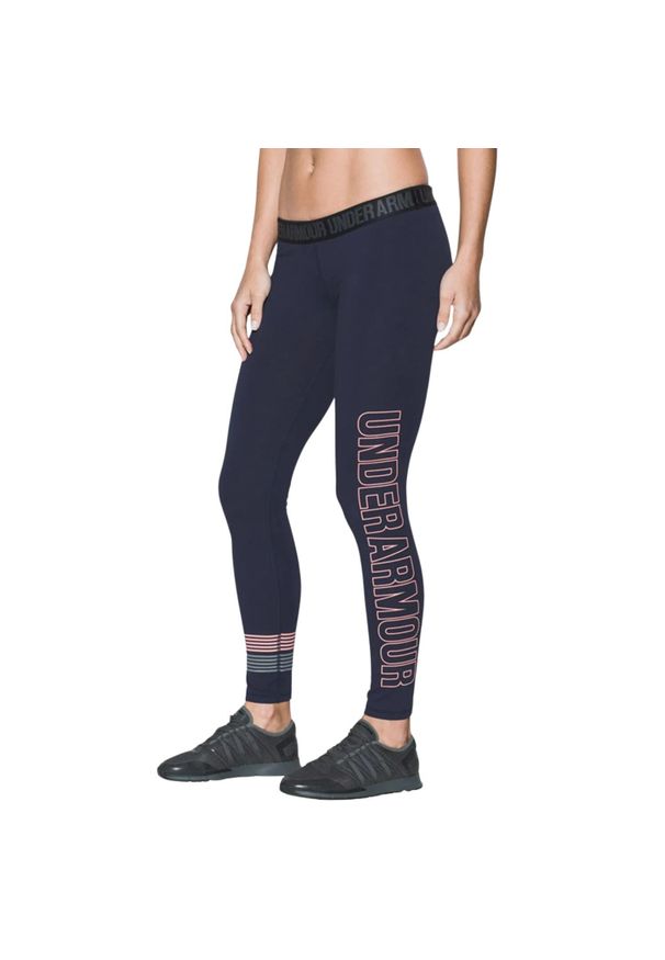 Legginsy treningowe damskie Under Armour Favorite. Kolor: niebieski. Materiał: poliester, bawełna, elastan. Sport: fitness