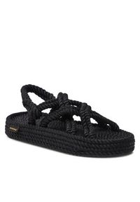 Bohonomad Espadryle Bodrum Platform BOD.0020.PRS Czarny. Kolor: czarny. Materiał: materiał. Obcas: na platformie #7