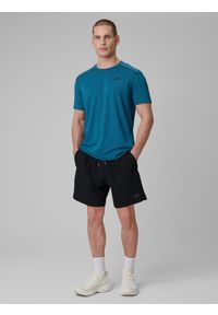 4f - 4F Koszulka treningowa regular szybkoschnąca męska - granatowa M. Kolor: niebieski. Materiał: skóra, materiał. Sport: fitness #2