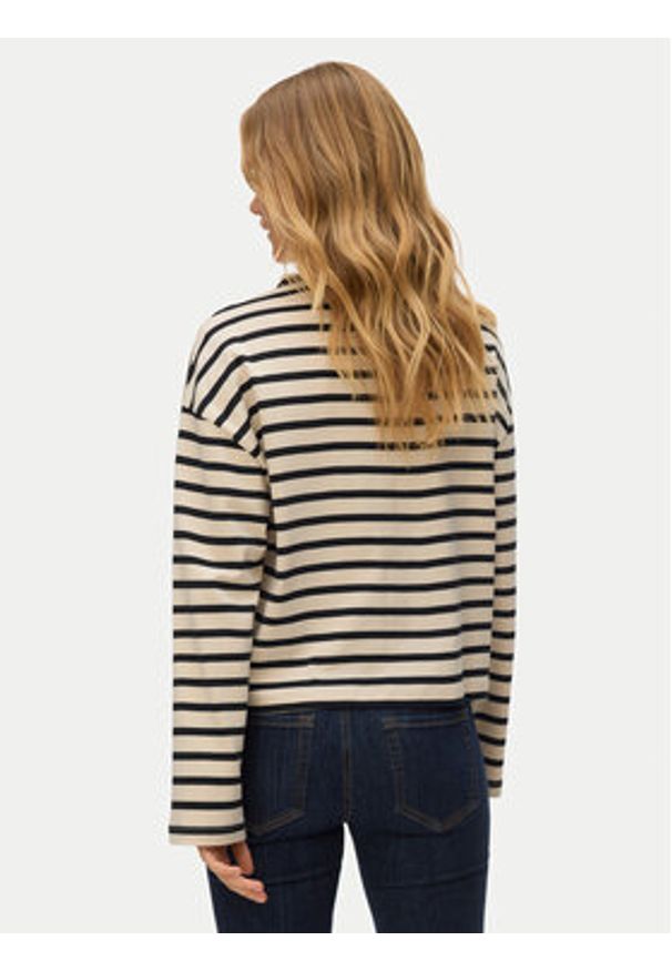 Vero Moda Bluzka Urena 10339132 Beżowy Oversize. Kolor: beżowy. Materiał: bawełna