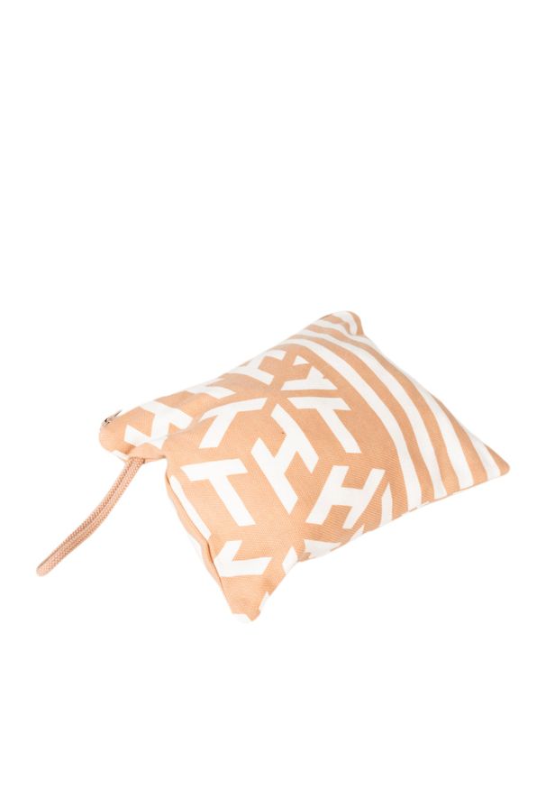 TOMMY HILFIGER - Tommy Hilfiger Ponczo | AW0AW11816CC | Kobieta | Biały, Beżowy. Okazja: na plażę, na co dzień. Typ kołnierza: dekolt w kształcie V. Kolor: biały, wielokolorowy, beżowy. Materiał: bawełna. Styl: elegancki, casual