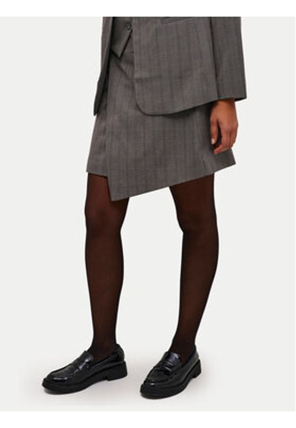 Kaffe Spódnica mini Dori 10508980 Szary Regular Fit. Kolor: szary. Materiał: syntetyk, wiskoza