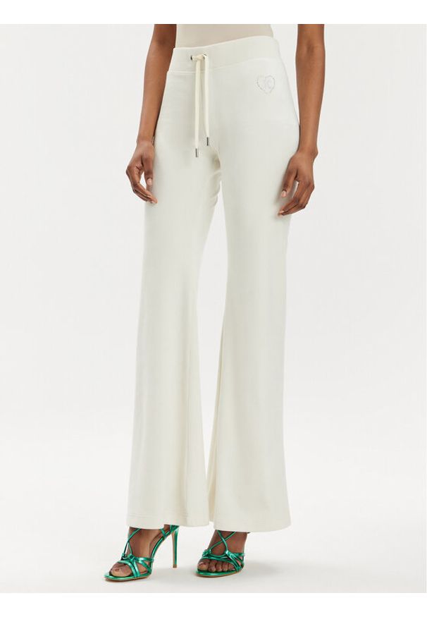 Juicy Couture Spodnie dresowe Rodeo Layla JCBBJ223823 Écru Regular Fit. Materiał: syntetyk