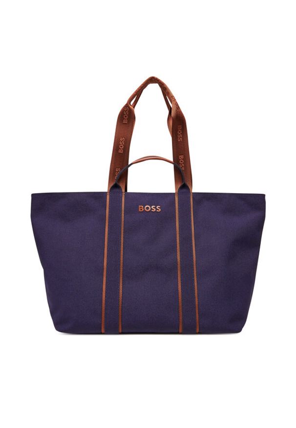 BOSS Torebka Palmah Tote 50546461 Granatowy. Kolor: niebieski