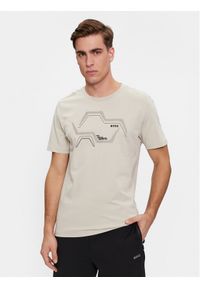 BOSS - Boss T-Shirt Tee 3 50506358 Beżowy Regular Fit. Kolor: beżowy. Materiał: bawełna #1