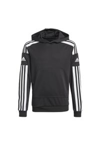 Adidas - Bluza dla dzieci adidas Squadra 21 Hoody Youth czarna GK9544. Kolor: wielokolorowy, biały, czarny