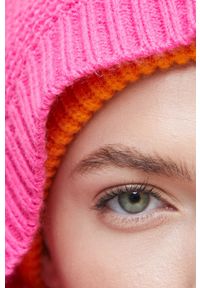 medicine - Medicine sweter damski kolor różowy. Typ kołnierza: kaptur. Kolor: różowy. Materiał: materiał. Długość rękawa: długi rękaw. Długość: długie #2