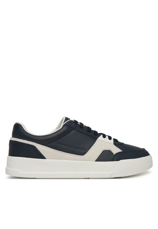 TOMMY HILFIGER - Tommy Hilfiger Sneakersy Th Court Craft Mix FM0FM05654 Granatowy. Kolor: niebieski. Materiał: skóra