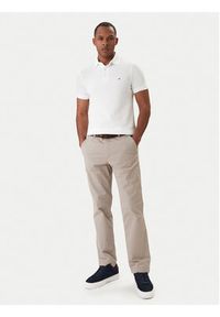 TOMMY HILFIGER - Tommy Hilfiger Polo 1985 MW0MW17771 Biały Slim Fit. Typ kołnierza: polo. Kolor: biały. Materiał: bawełna #3