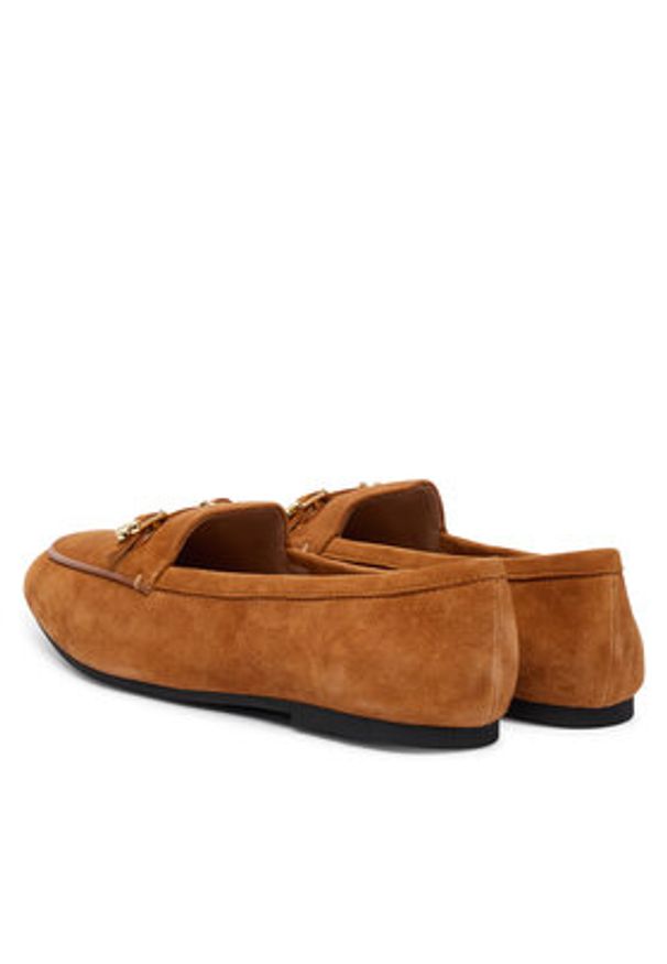 Love Moschino - LOVE MOSCHINO Loafersy JA10031G1OJA0200 Brązowy. Kolor: brązowy. Materiał: zamsz, skóra