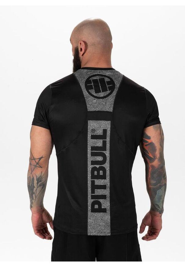 PITBULL - Koszulka męska Pitbull Mesh Performance Pro plus Cross Camo. Kolor: wielokolorowy, czarny, szary. Materiał: mesh