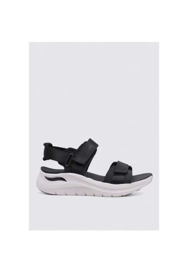 skechers - Sandały SKECHERS ARCH FIT 2.0 Czarny. Okazja: na plażę. Kolor: czarny. Materiał: tkanina. Styl: sportowy