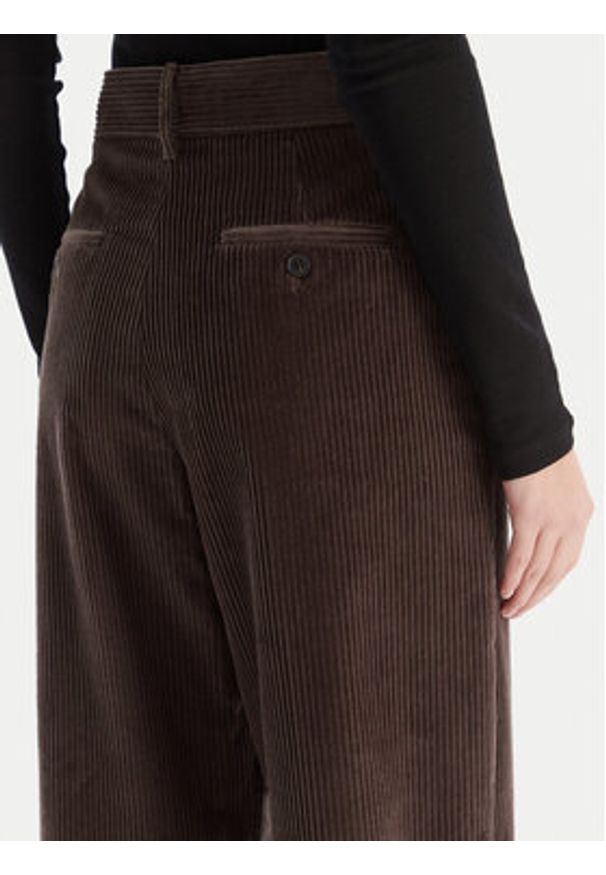 Weekend Max Mara Spodnie materiałowe Tania 2525136092 Brązowy Wide Leg. Kolor: brązowy. Materiał: bawełna