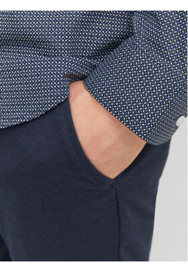 Jack & Jones - Jack&Jones Chinosy Marco 12237523 Granatowy Slim Fit. Kolor: niebieski. Materiał: syntetyk