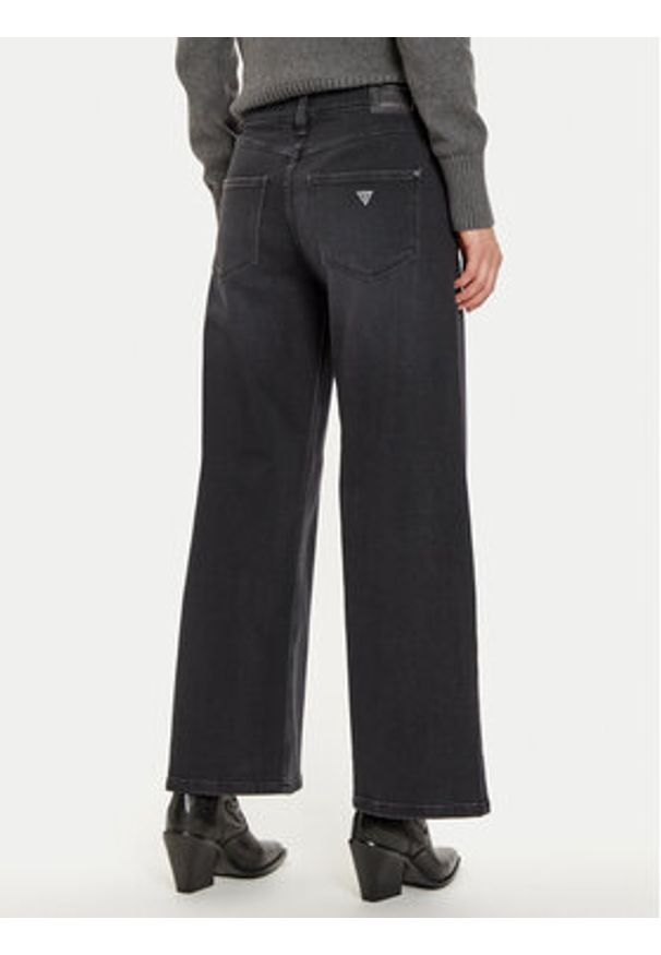 Guess Jeansy W4BA82 D5HD1 Czarny Wide Leg. Kolor: czarny