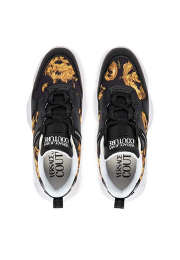 Versace Jeans Couture Sneakersy 80VA3SU7 ZSE19 G89 Czarny. Kolor: czarny. Materiał: skóra