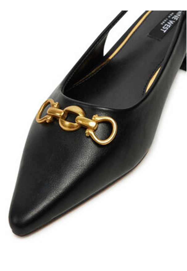Nine West Baleriny WFA2991-1 Czarny. Kolor: czarny. Materiał: skóra