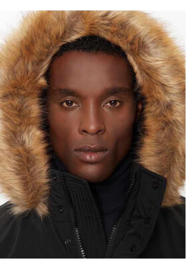 TOMMY HILFIGER - Tommy Hilfiger Kurtka puchowa Rockie MW0MW37412 Czarny Regular Fit. Kolor: czarny. Materiał: syntetyk