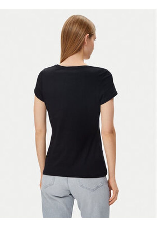 Morgan T-Shirt 251-DREBEL Czarny Regular Fit. Kolor: czarny. Materiał: bawełna