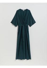 Reserved - Kombinezon z modalem - ciemny turkus. Materiał: dzianina. Styl: klasyczny #1