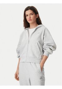 Adidas - adidas Bluza Kit 3-Stripes Full Zip Hoodie KV9879 Szary Regular Fit. Kolor: szary. Materiał: bawełna #1