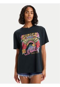 Roxy T-Shirt ERJZT06023 Czarny Regular Fit. Kolor: czarny. Materiał: bawełna #1