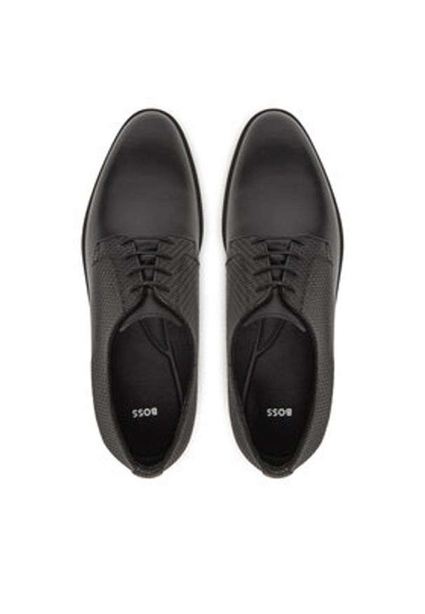 BOSS Półbuty Tayil_Derb_ltmxwv 50541716 Czarny. Kolor: czarny. Materiał: skóra
