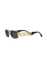 VERSACE - Versace okulary przeciwsłoneczne męskie kolor złoty. Kształt: prostokątne. Kolor: złoty #3