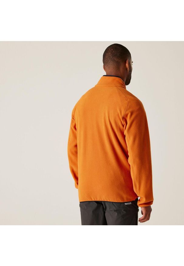 Regatta - Hadfield Męski polar do chodzenia z pełnym zamkiem błyskawicznym. Kolor: pomarańczowy. Materiał: polar. Sport: turystyka piesza