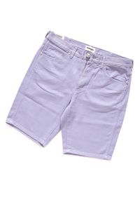 Wrangler - SPODENKI WRANGLER 5 POCKET SHORT HEIRLOOM LILAC W14CLV33C. Materiał: jeans. Wzór: aplikacja #5