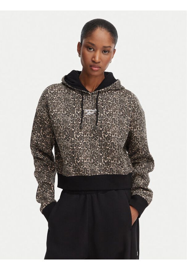 Reebok Bluza Helle RK25713CCW Brązowy Cropped Fit. Kolor: brązowy. Materiał: bawełna