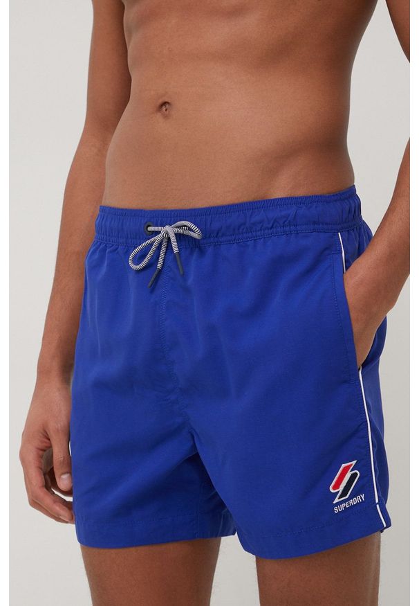 Superdry szorty kąpielowe. Kolor: niebieski