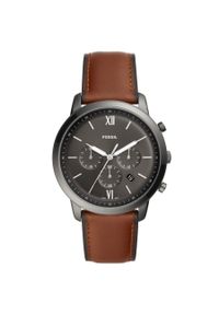 Zegarek Fossil Neutra Chrono FS5512 Brown/Silver. Kolor: brązowy