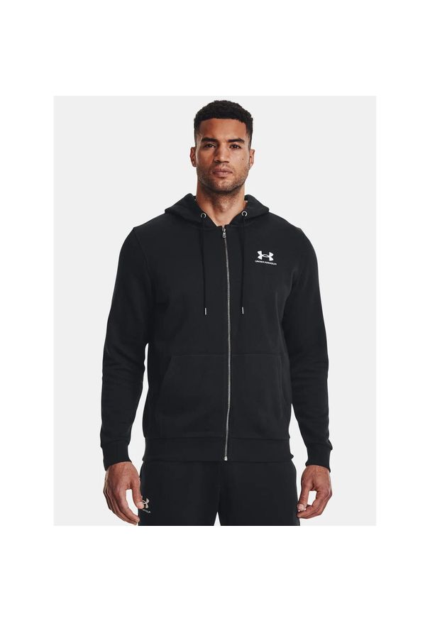 Under Armour - Bluza fitness męska UNDER ARMOUR Icon Fleece Full-Zip Hoodie z kapturem. Typ kołnierza: kaptur. Kolor: czarny. Sport: fitness