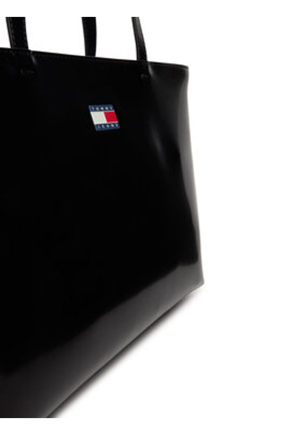 Tommy Jeans Torebka Tjw Must Tote AW0AW18069 Czarny. Kolor: czarny. Materiał: skórzane