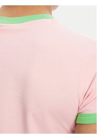 Juicy Couture T-Shirt Collegiate Ringer JCWCT125320 Różowy Slim Fit. Kolor: różowy. Materiał: bawełna #3