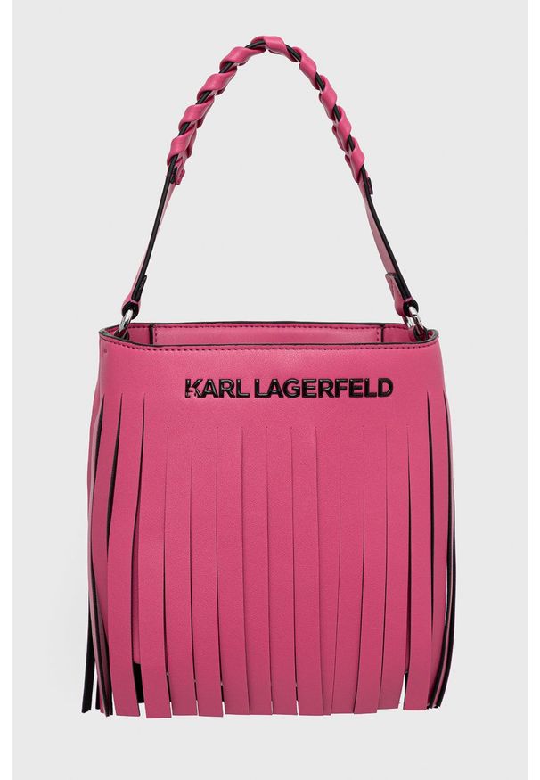 Karl Lagerfeld torebka 220W3030.61 kolor różowy. Kolor: różowy