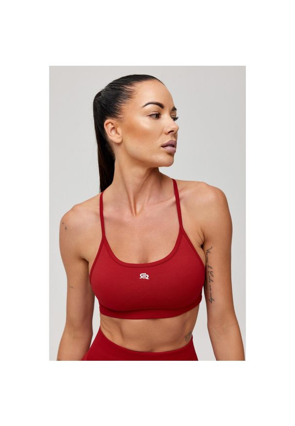 ROUGH RADICAL - Stanik sportowy bezszwowy Rough Radical Seamless Glow Bra. Kolor: czerwony. Sport: joga i pilates