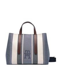 TOMMY HILFIGER - Tommy Hilfiger Torebka Th City Satchel Jacquard AW0AW18733 Niebieski. Kolor: niebieski #5