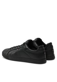 TOMMY HILFIGER - Tommy Hilfiger Sneakersy Icon Court Lth Flag Ess FM0FM05317 Czarny. Kolor: czarny. Materiał: skóra #5